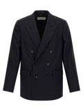 Dark Navy Peaked Lapel Blazer 1
