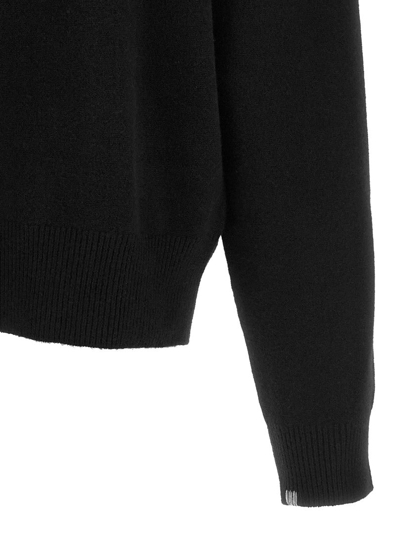 Black Half Zip Relaxed Sweater 4