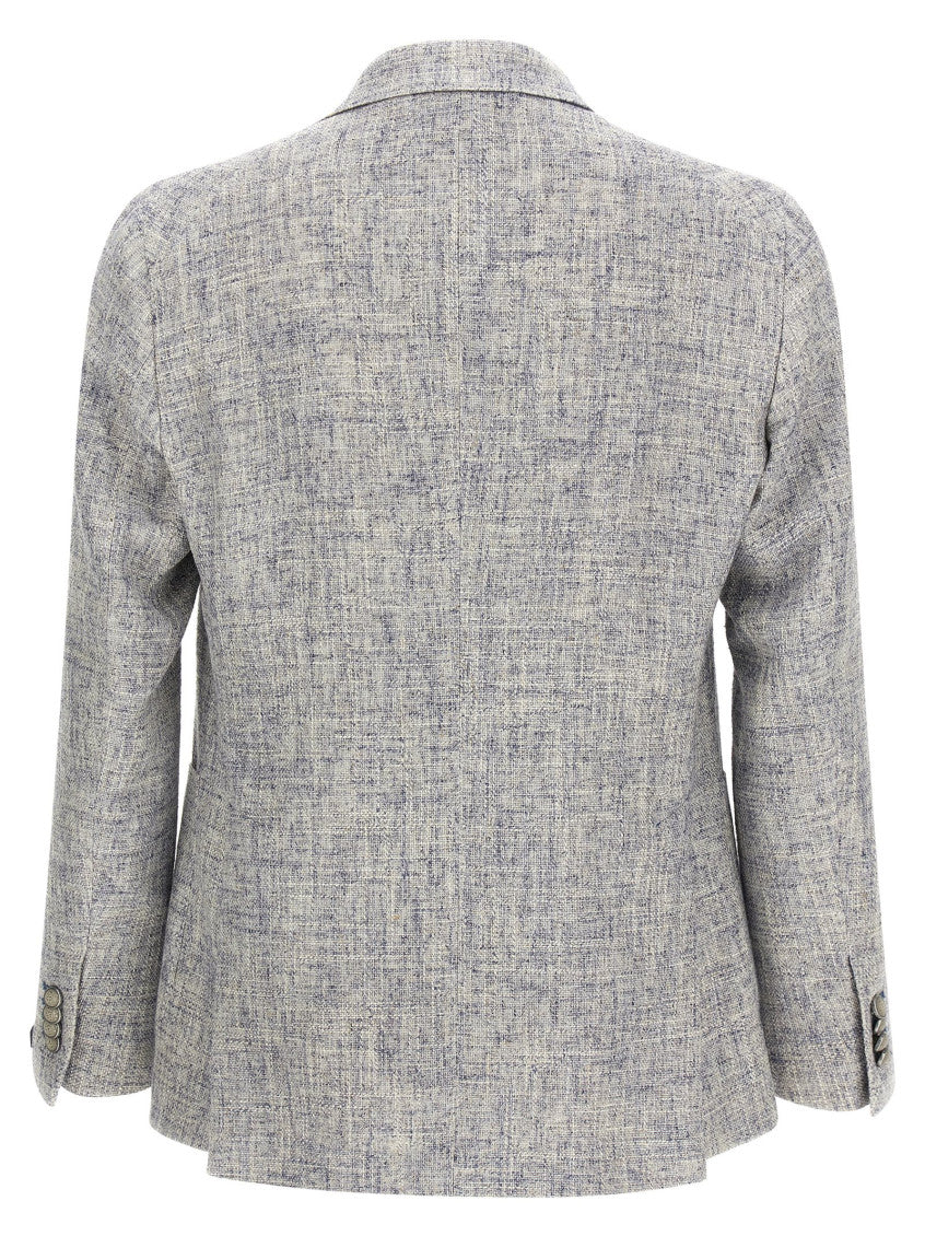 Light Grey Textured Blazer 2