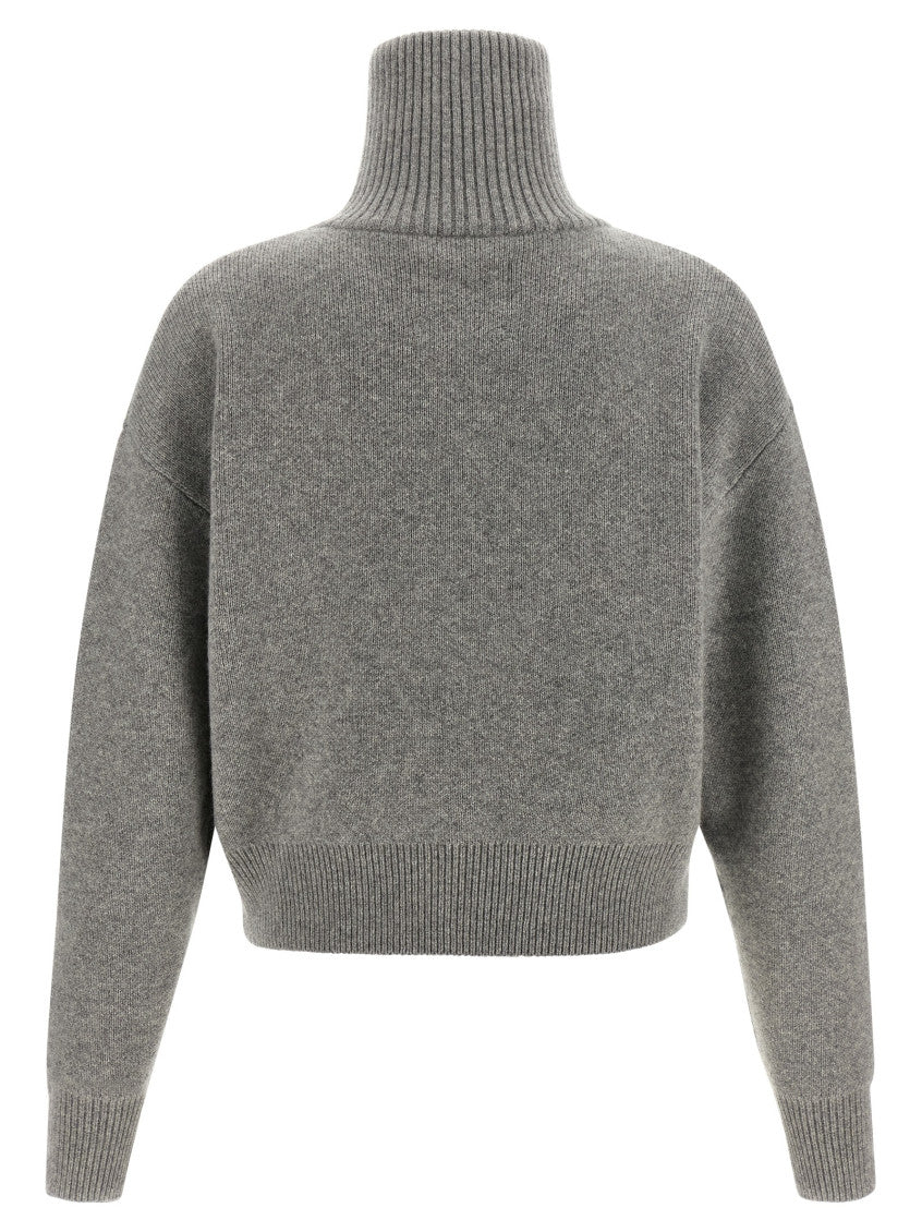 Grey Turtle Neck Cardigan 2