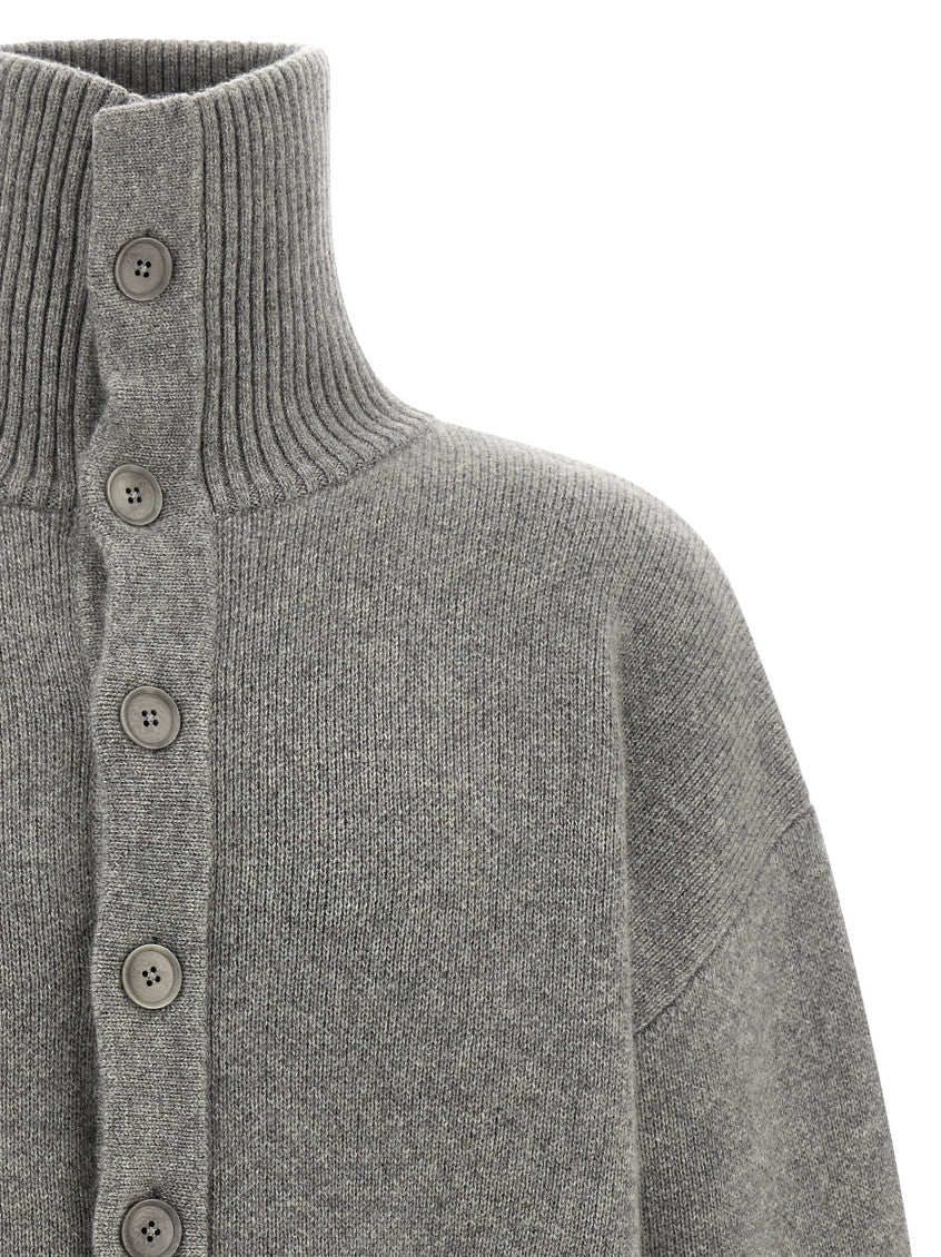 Grey Turtle Neck Cardigan 3