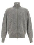 Grey Zip Up Turtle Neck Cardigan 1
