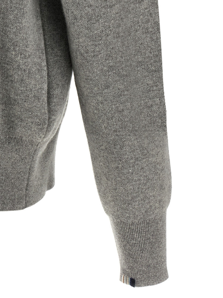 Grey Zip Up Turtle Neck Cardigan 4