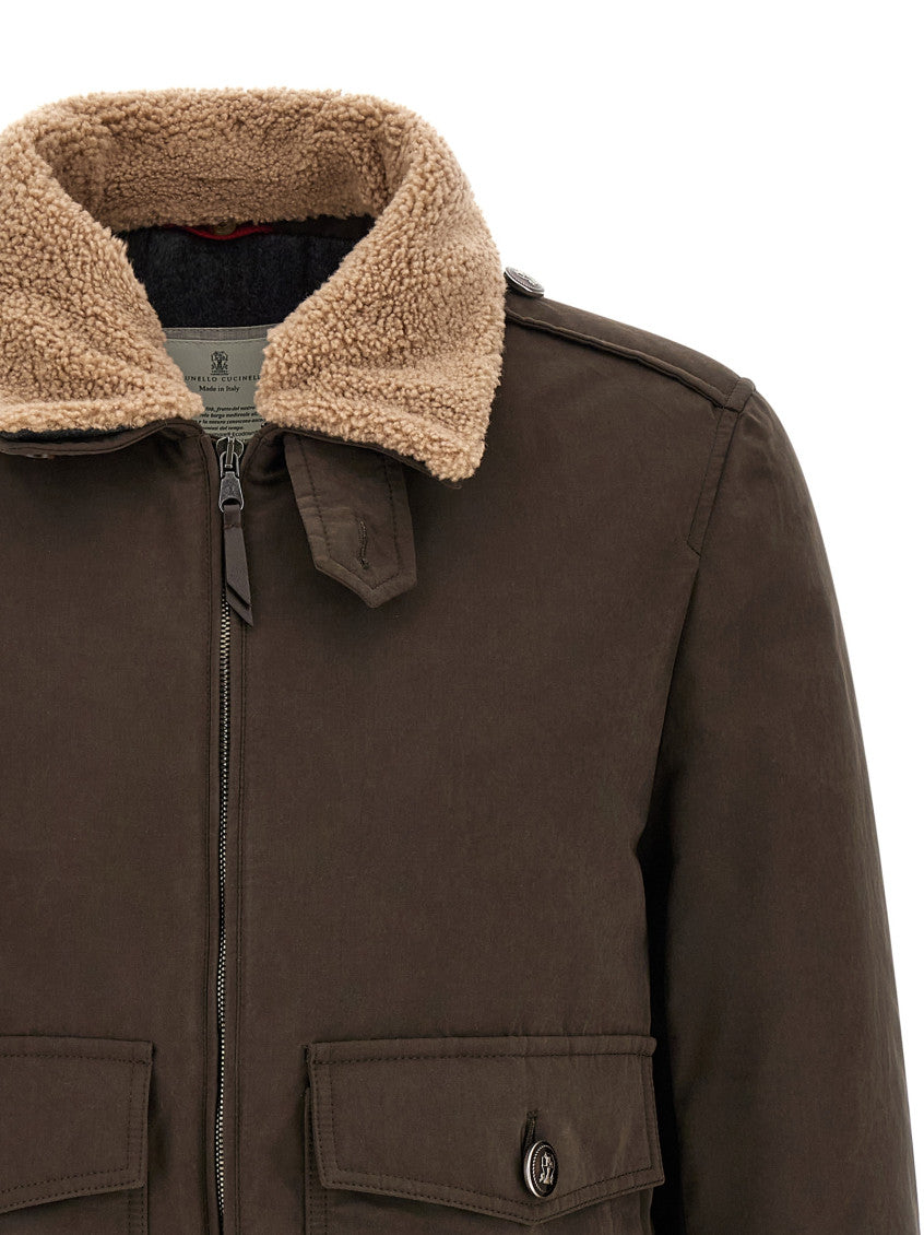 Brown Shirt Collar Jacket 4