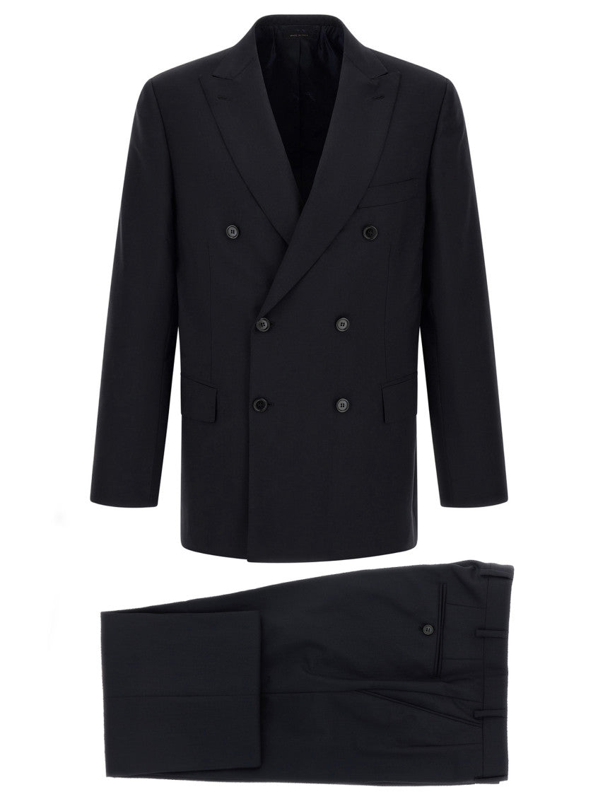 Dark Navy Peaked Lapel Suit 1
