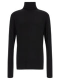 Black Solid Turtle Neck Sweater 1
