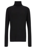 Black Solid Turtle Neck Sweater 1