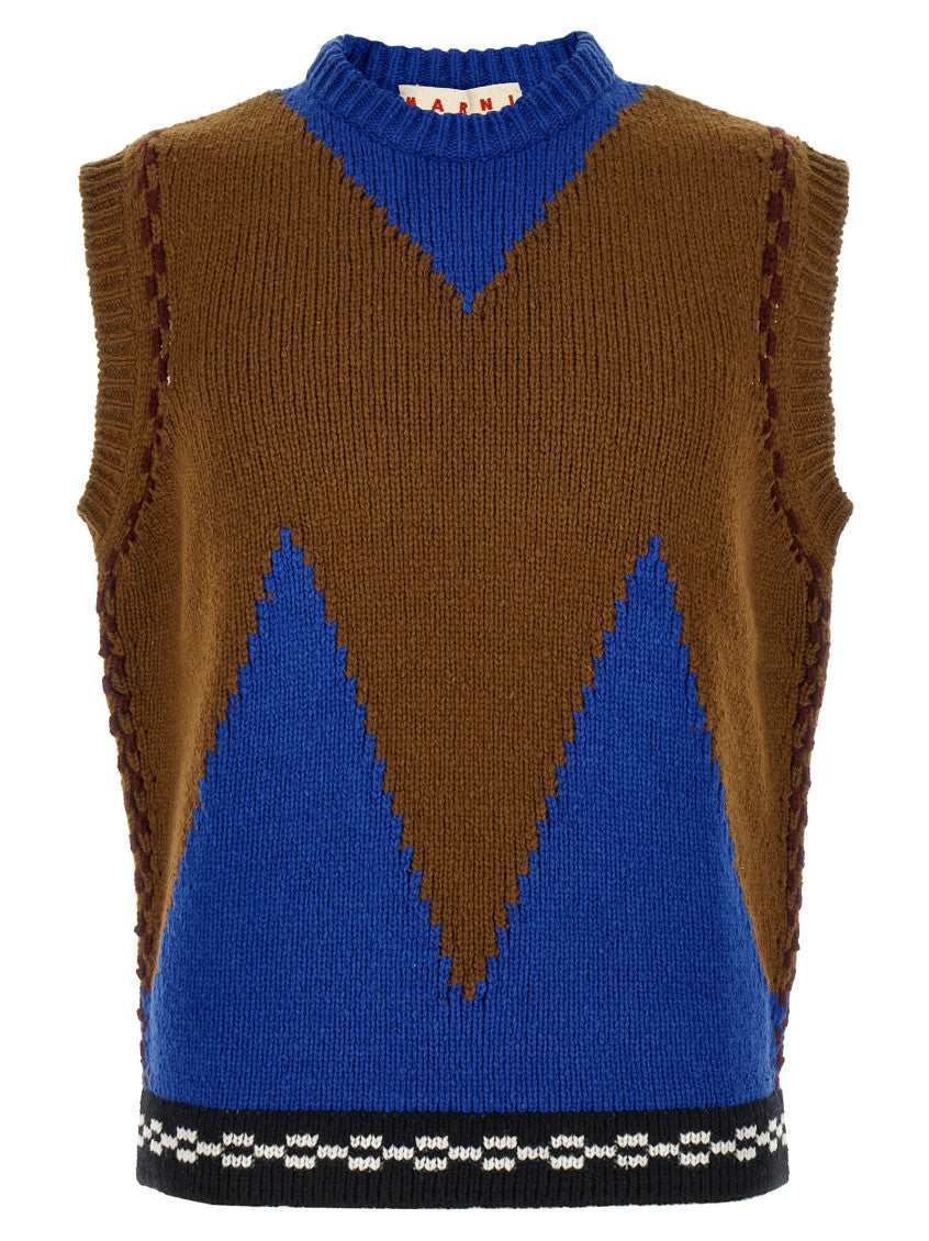 Multicolor Sleeveless Sweater 1