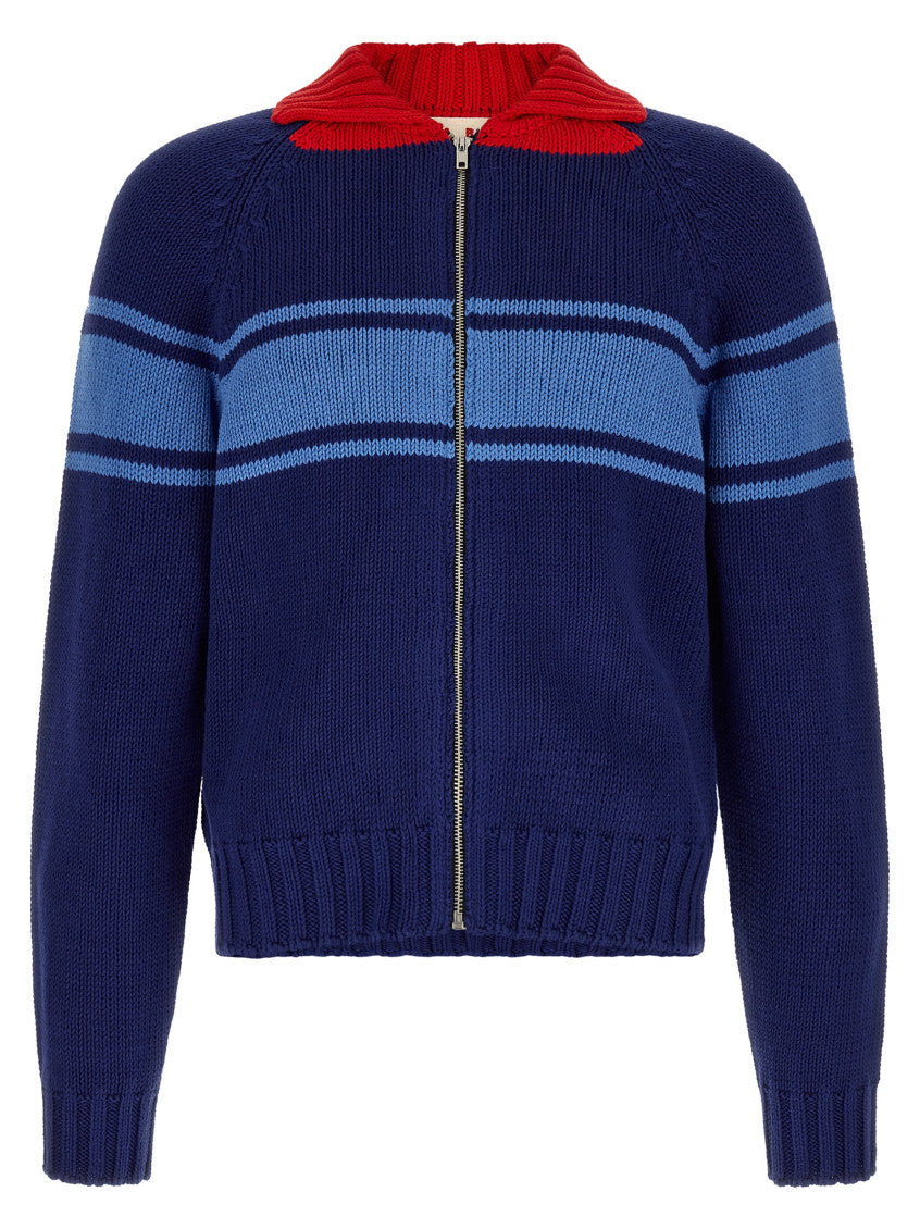 Navy Blue Zip Up Cardigan 1