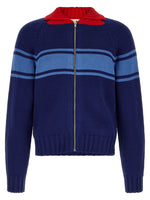 Navy Blue Zip Up Cardigan 1