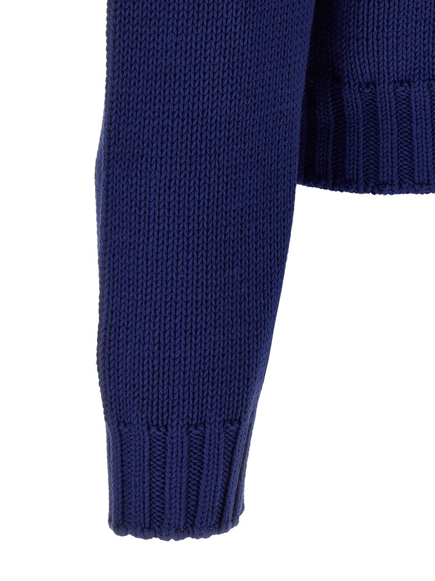Navy Blue Zip Up Cardigan 4