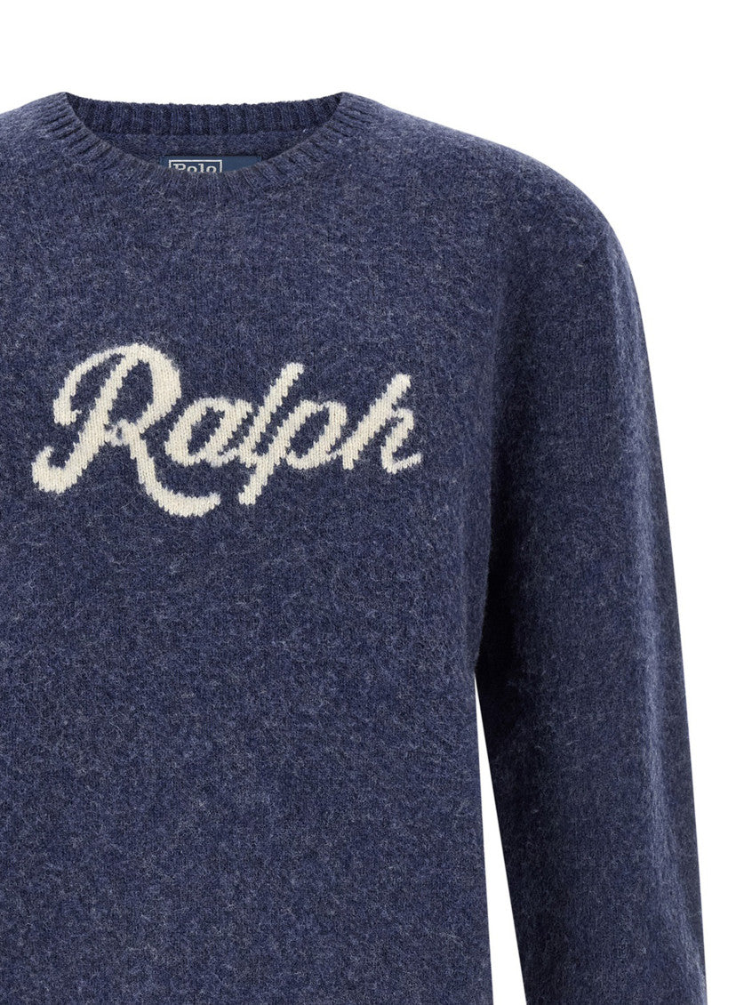 Blue Logo Crew Neck Sweater 3