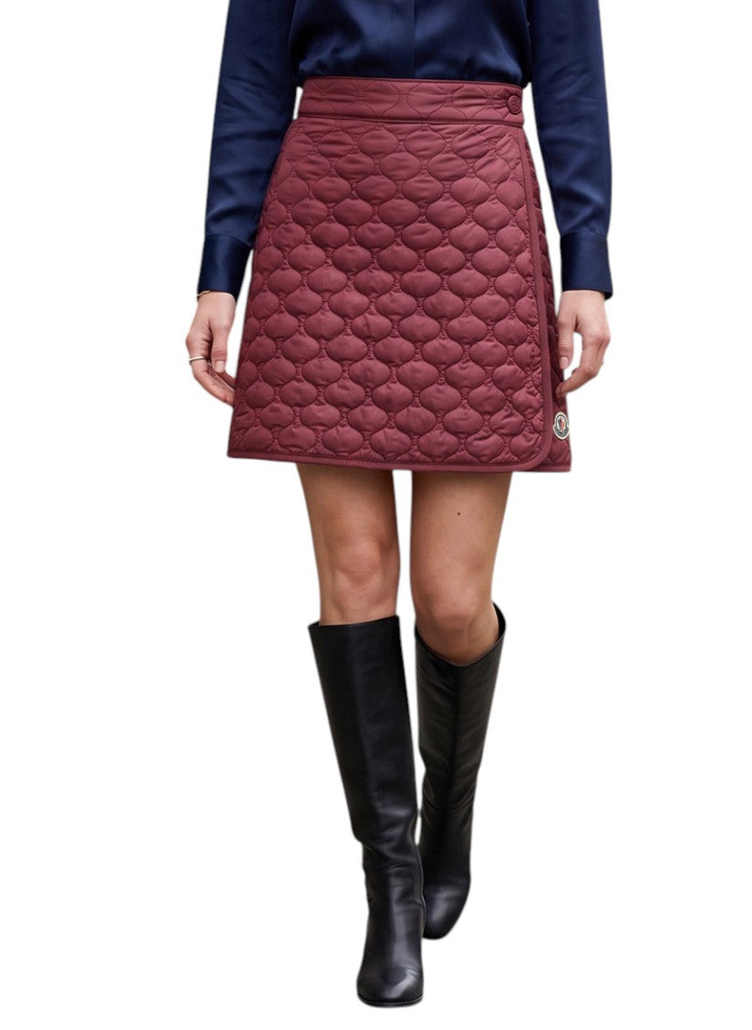 Dark Brown Quilted Mini Skirt 1