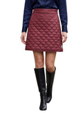Dark Brown Quilted Mini Skirt 1