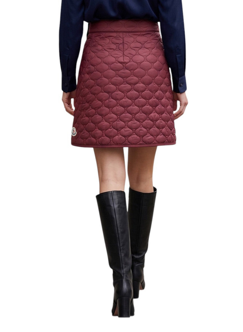 Dark Brown Quilted Mini Skirt 2