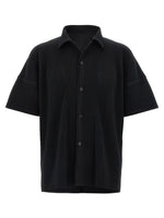 Black Relaxed Pleated Shirt 1