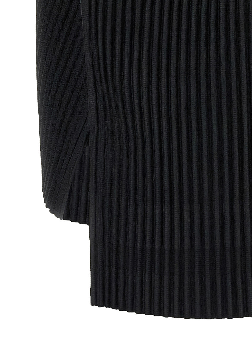 Black Relaxed Pleated Shirt 4