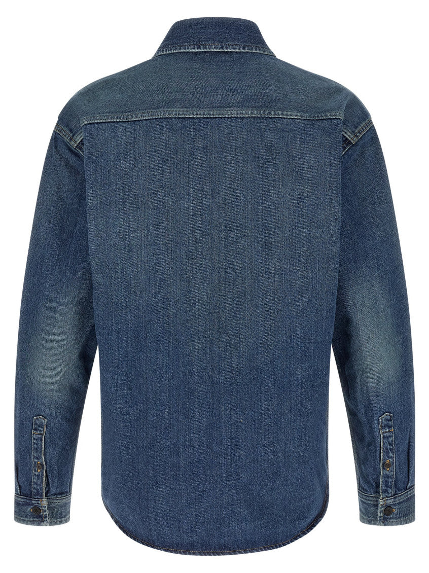 Blue Loose Denim Shirt 2