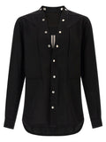 Black V Neck Solid Shirt 1