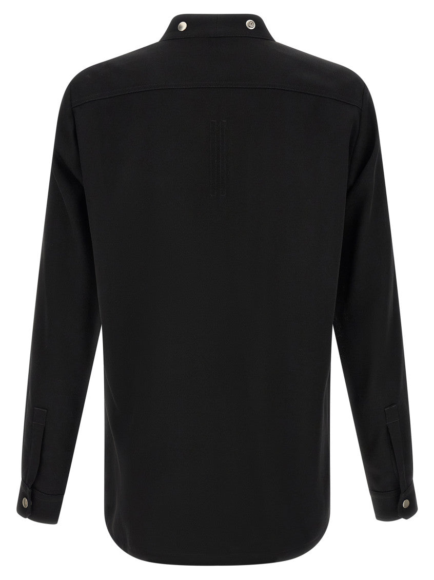 Black V Neck Solid Shirt 2