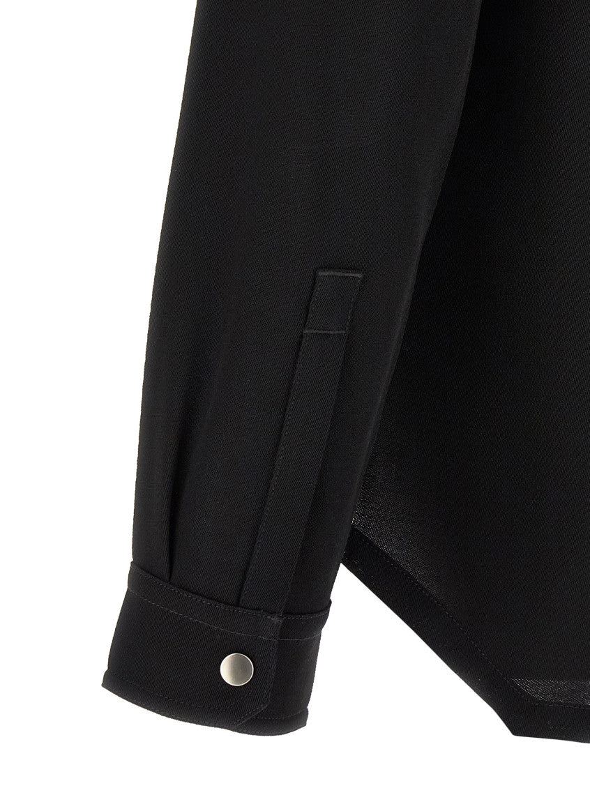 Black V Neck Solid Shirt 4