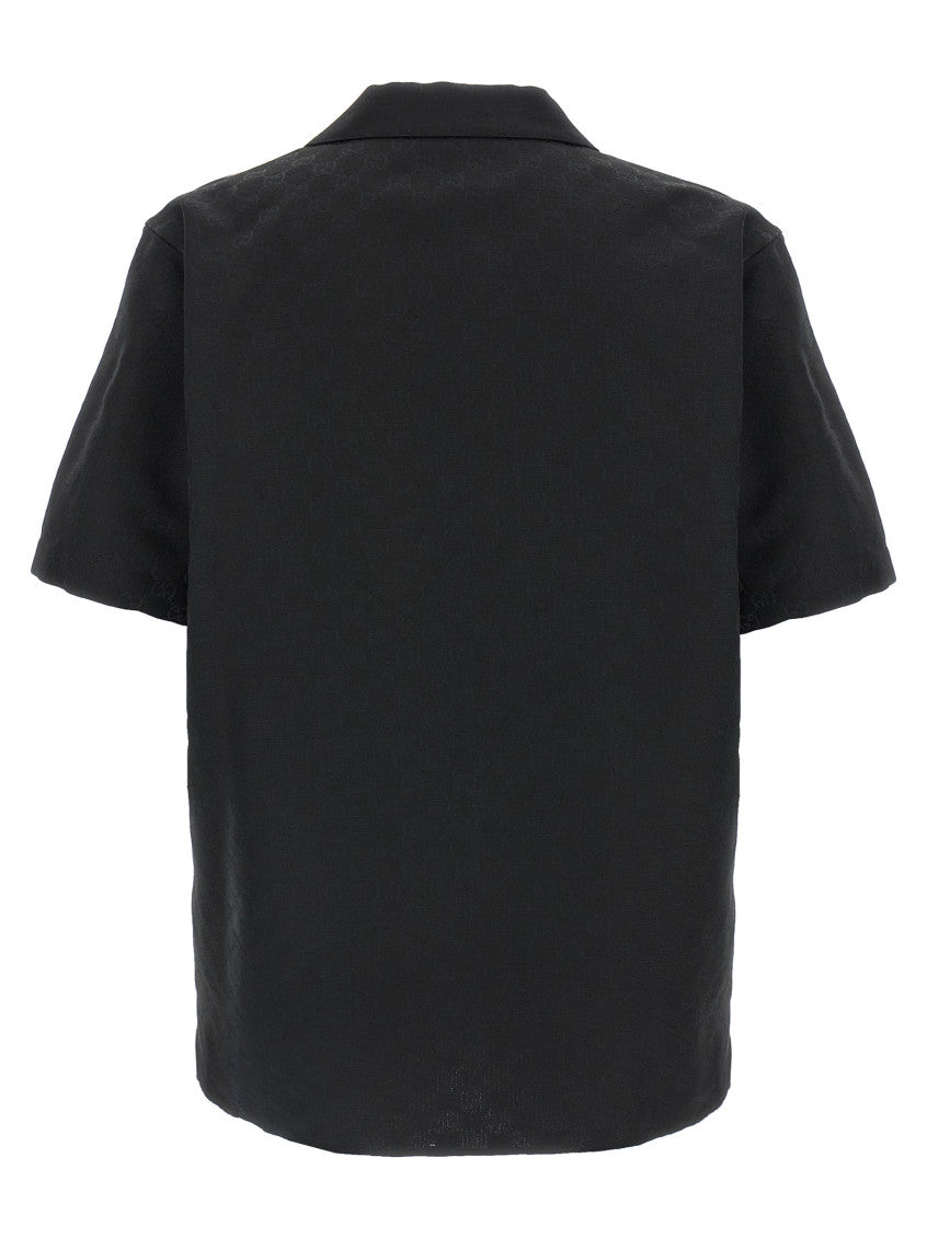 Black Regular Jacquard Shirt 2