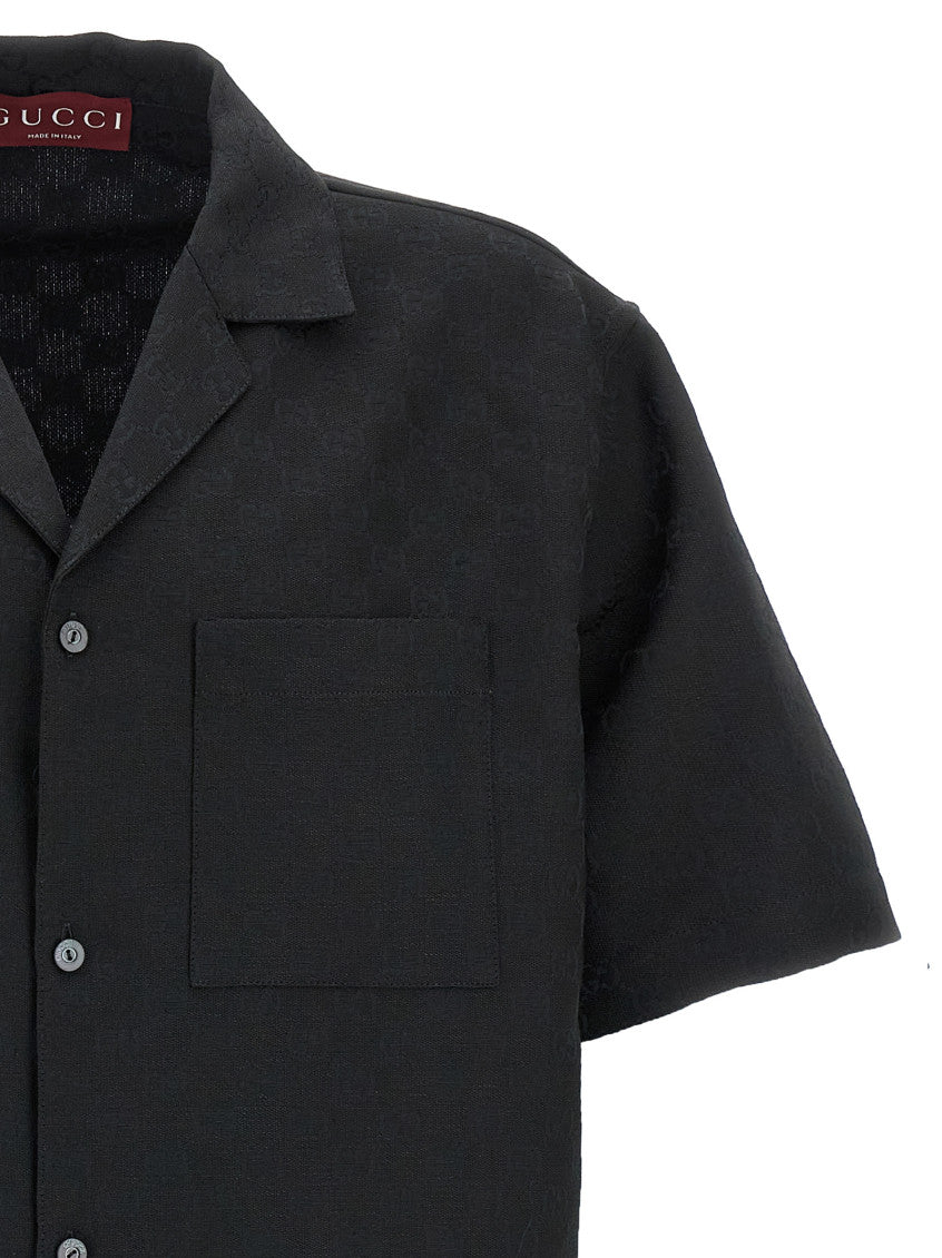 Black Regular Jacquard Shirt 3