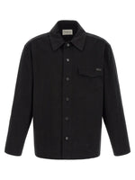 Black Relaxed Solid Overshirt 1