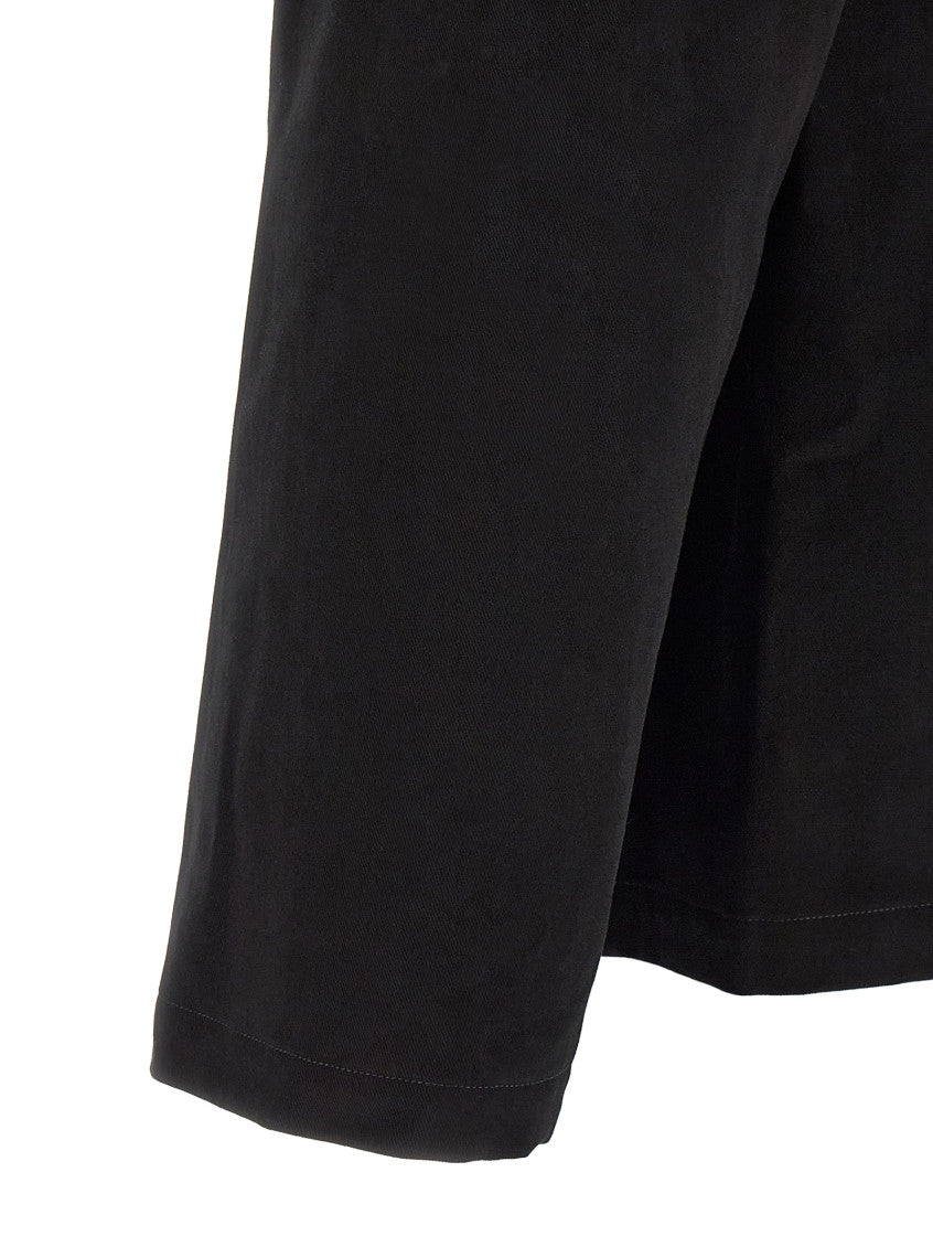 Black Relaxed Solid Overshirt 4