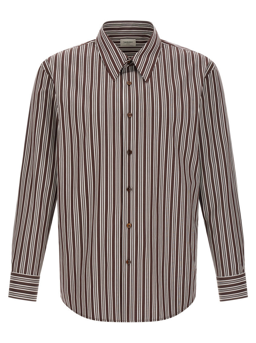Brown Regular Stripes Shirt 1