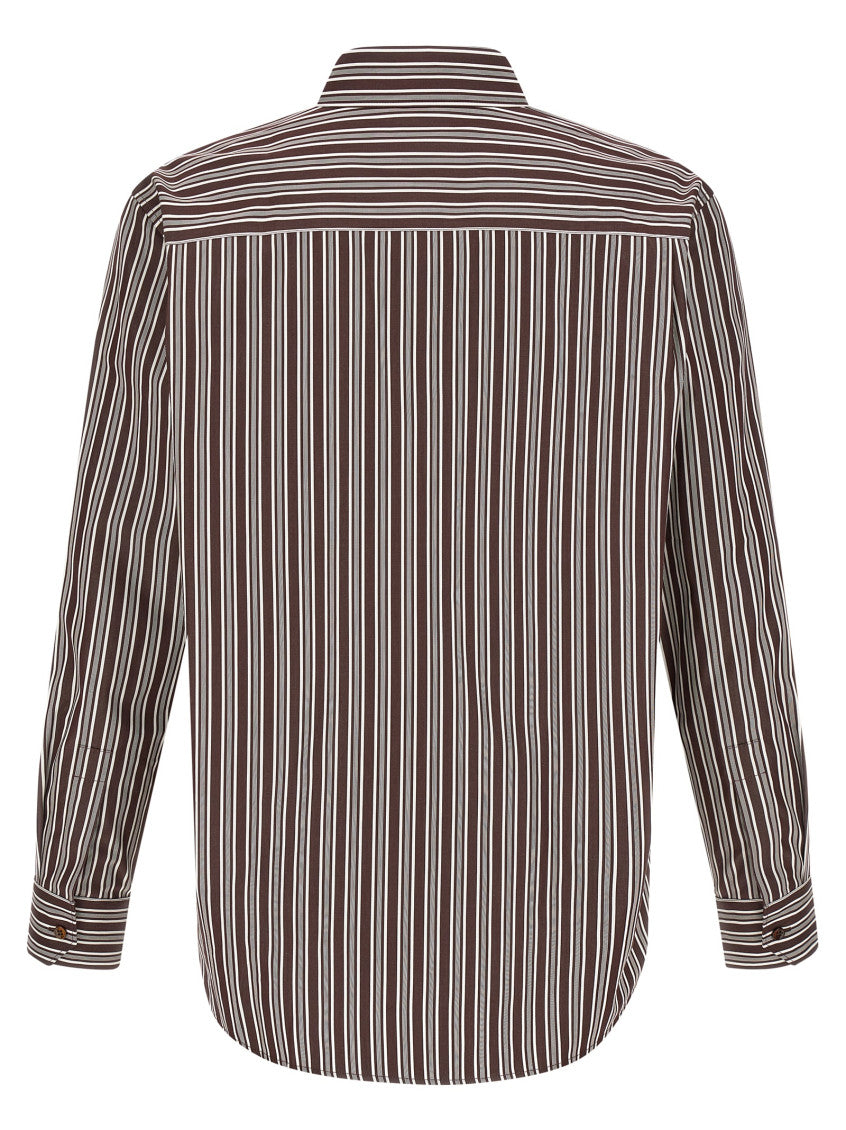 Brown Regular Stripes Shirt 2