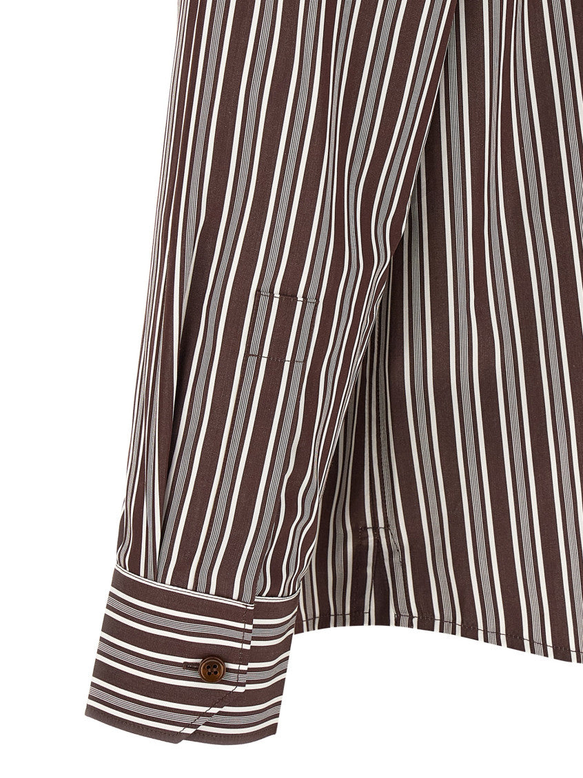 Brown Regular Stripes Shirt 4