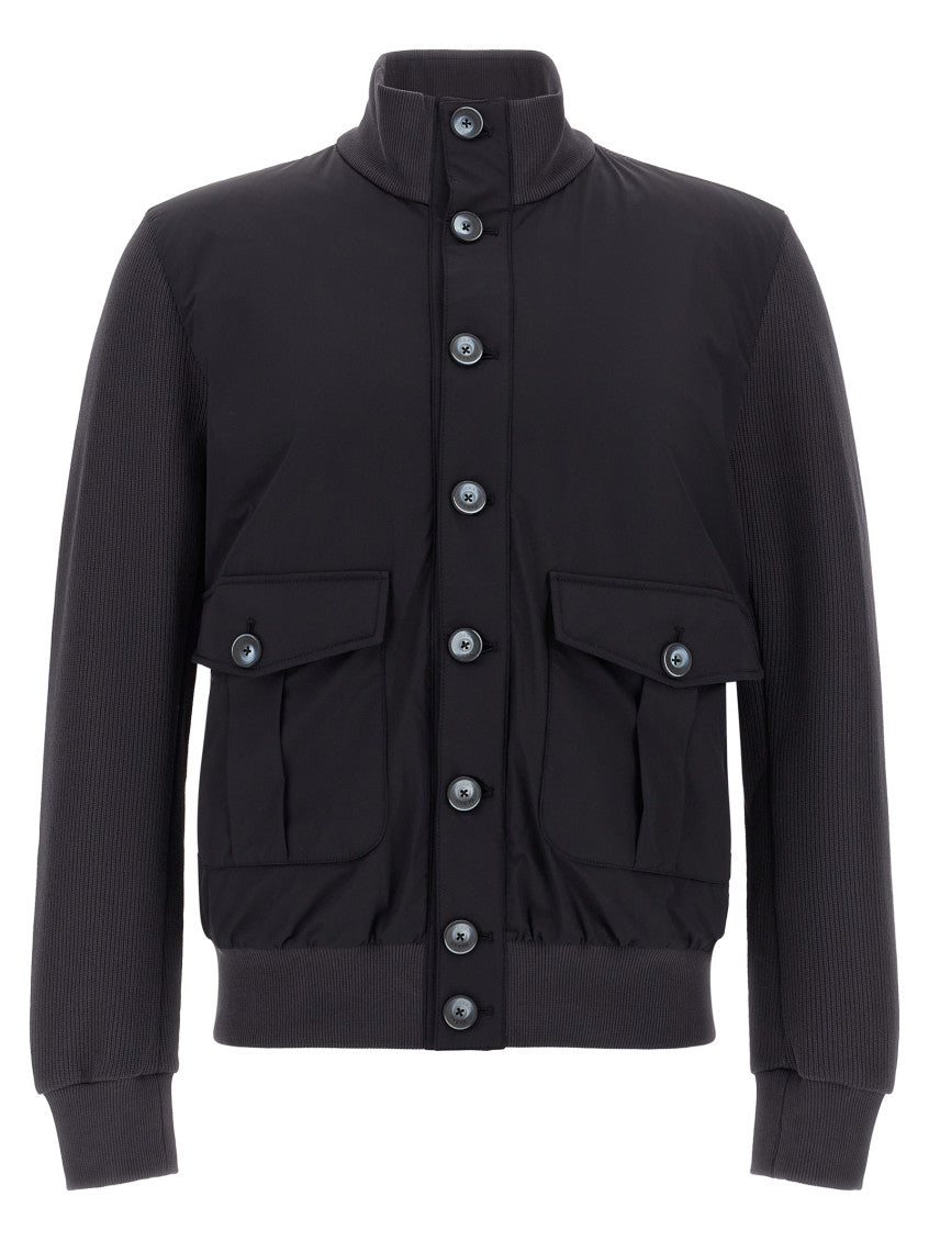 Dark Blue Solid Regular Jacket 1