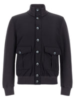 Dark Blue Solid Regular Jacket 1