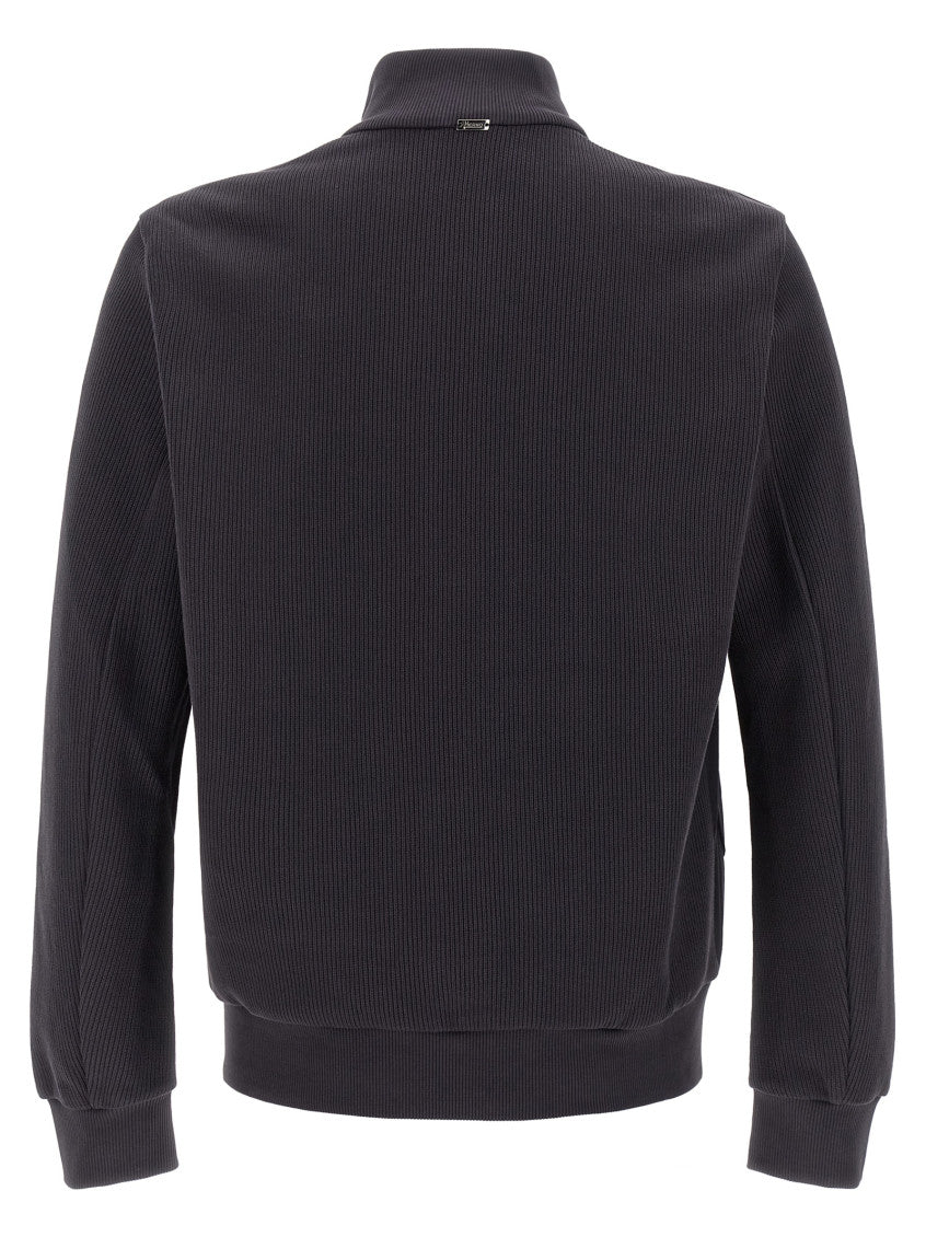 Dark Blue Solid Regular Jacket 2