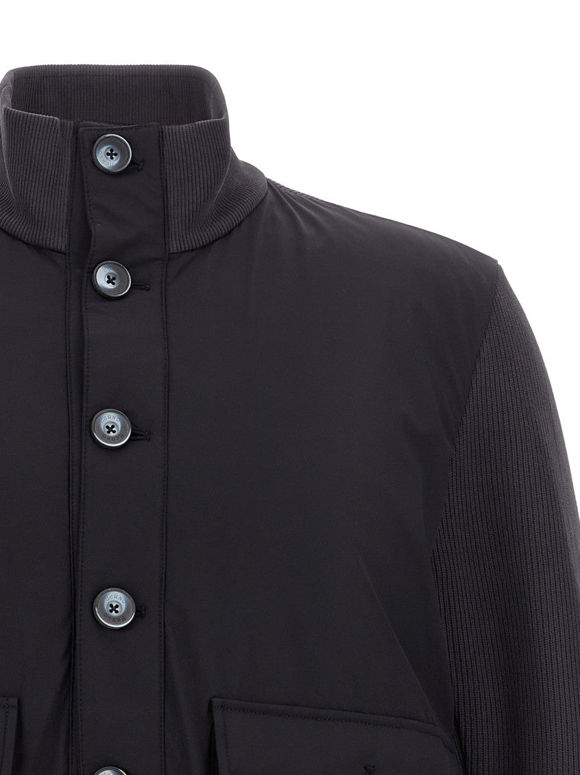 Dark Blue Solid Regular Jacket 3