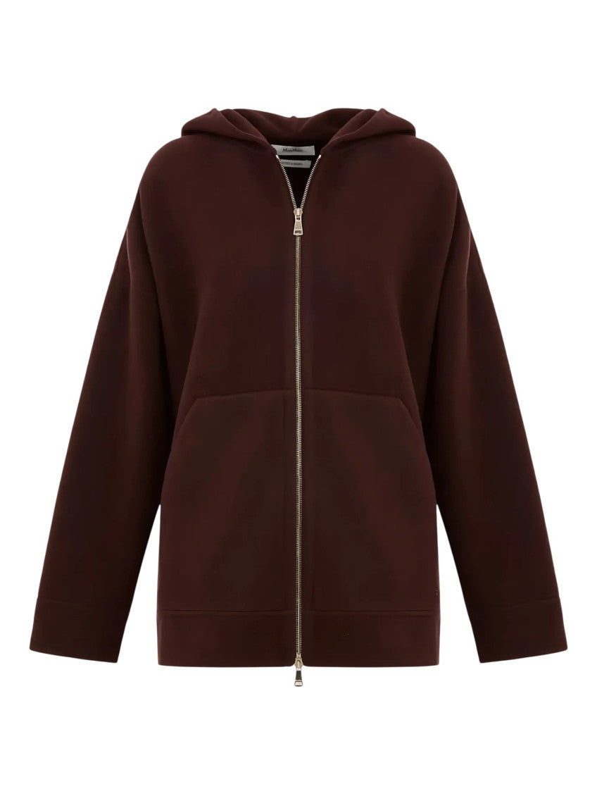 Maroon Solid Hood Sweatshirt 1