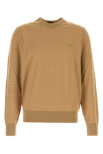 Beige Regular Crew Neck Sweater 1