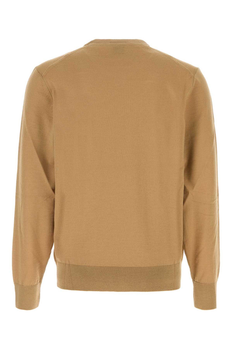 Beige Regular Crew Neck Sweater 2