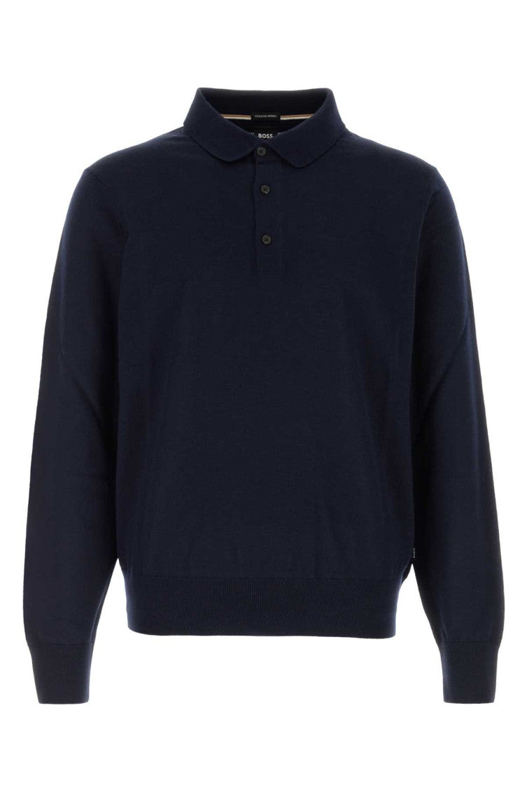 Navy Blue Full Sleeves Polo 1