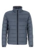Blue Quilted Mock Collar Jacket 1