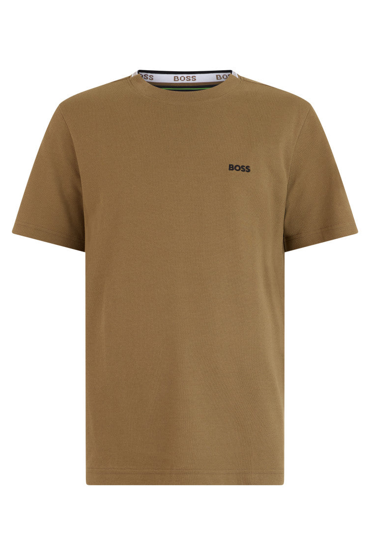 Brown Logo Crew Neck T-Shirt 1