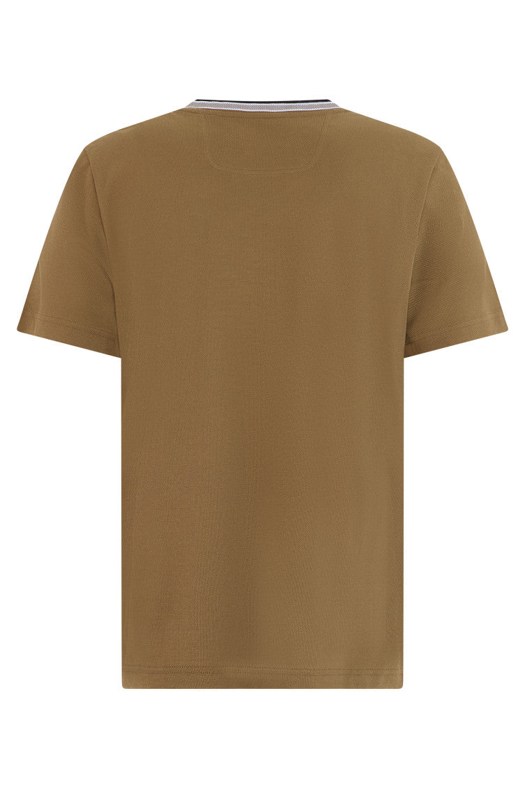 Brown Logo Crew Neck T-Shirt 2