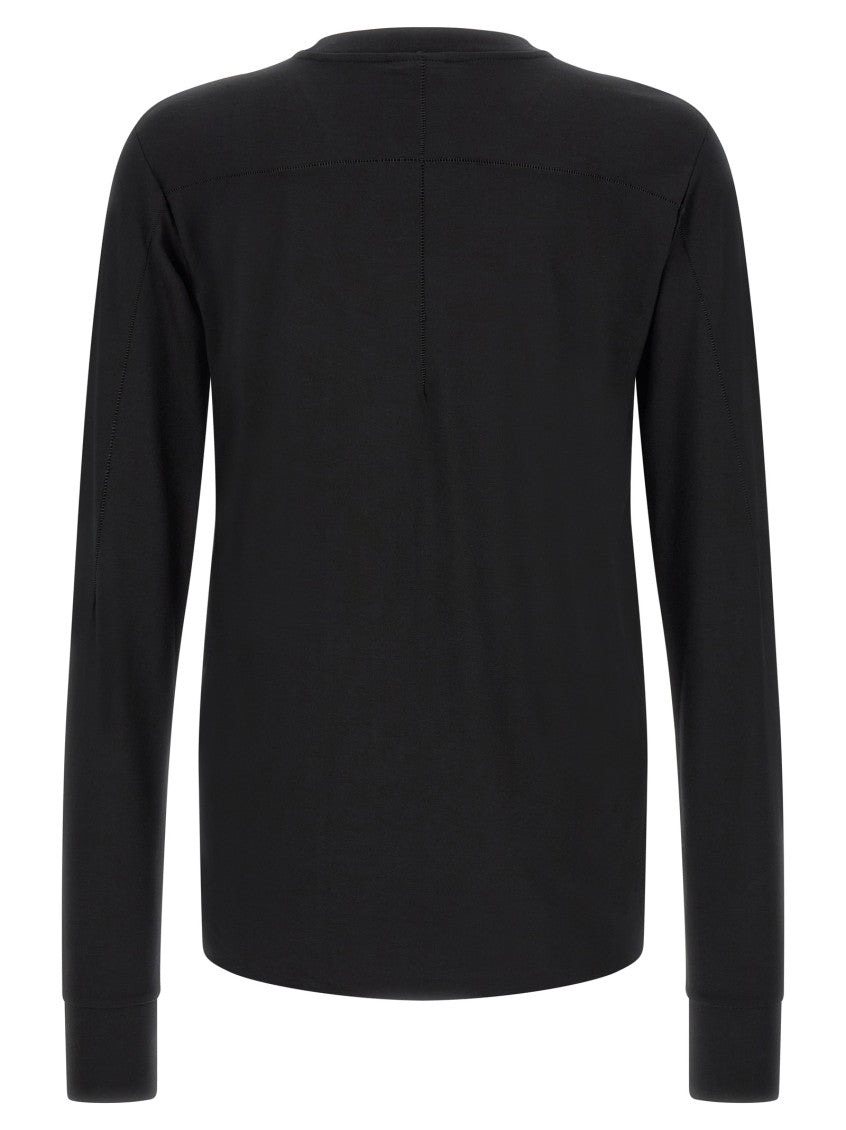 Black Solid Crew Neck T-Shirt 2