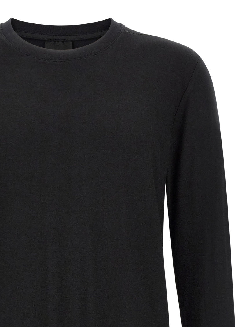 Black Solid Crew Neck T-Shirt 3