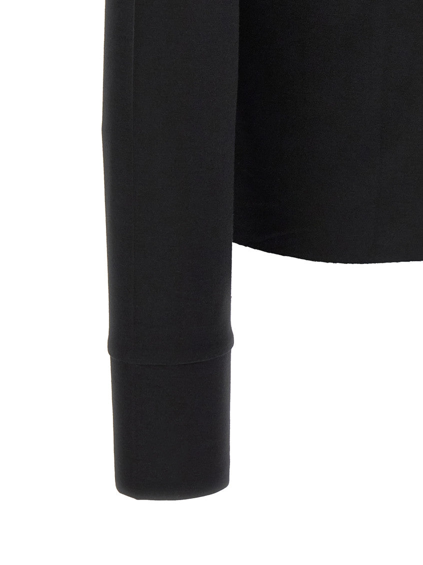 Black Solid Crew Neck T-Shirt 4