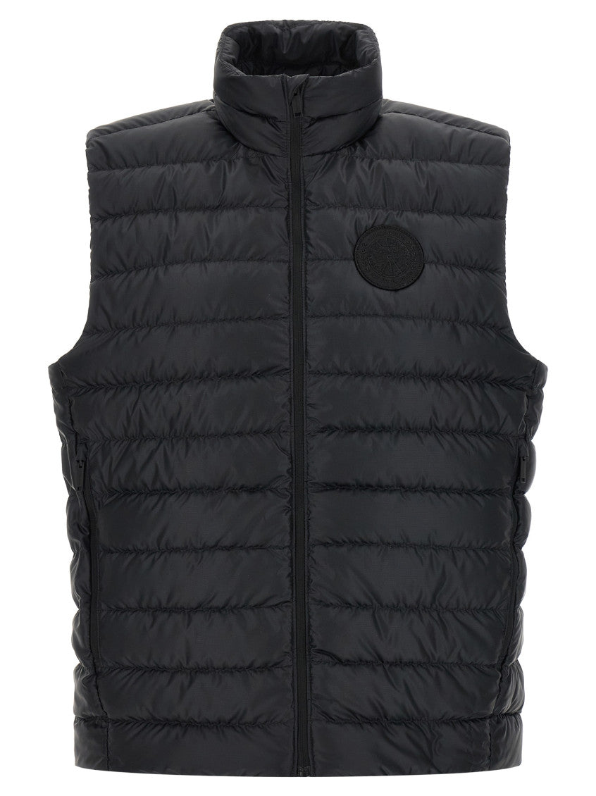 Black Quilted Sleeveless Jacket 1