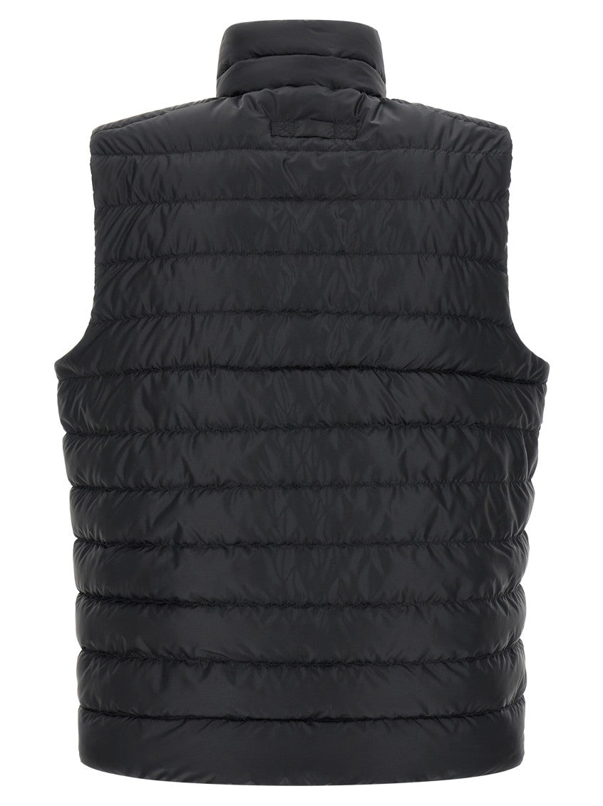 Black Quilted Sleeveless Jacket 2