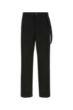 Black Cotton Wide-leg Pant 1