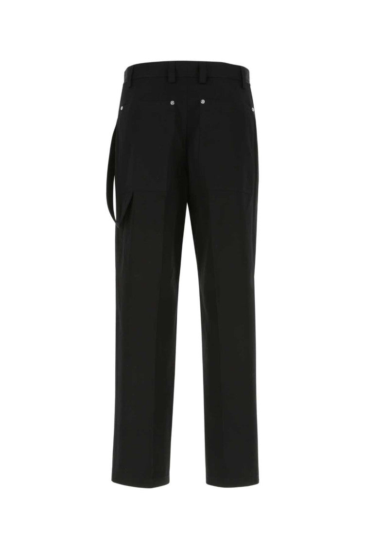 Black Cotton Wide-leg Pant 2